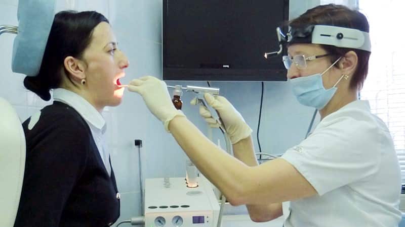 санация небных миндалин аппаратом тонзиллор